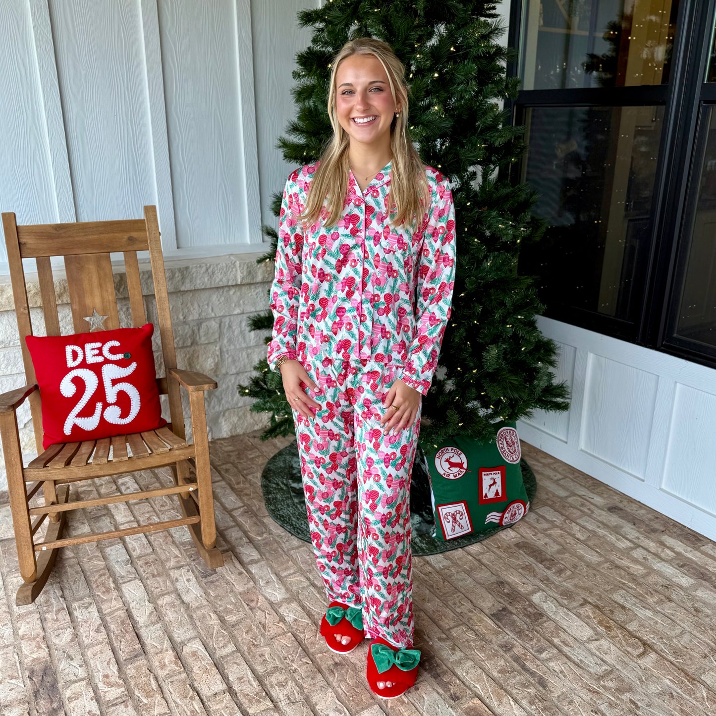 Women's Charlotte Satin Pants Set | Trim the Tree