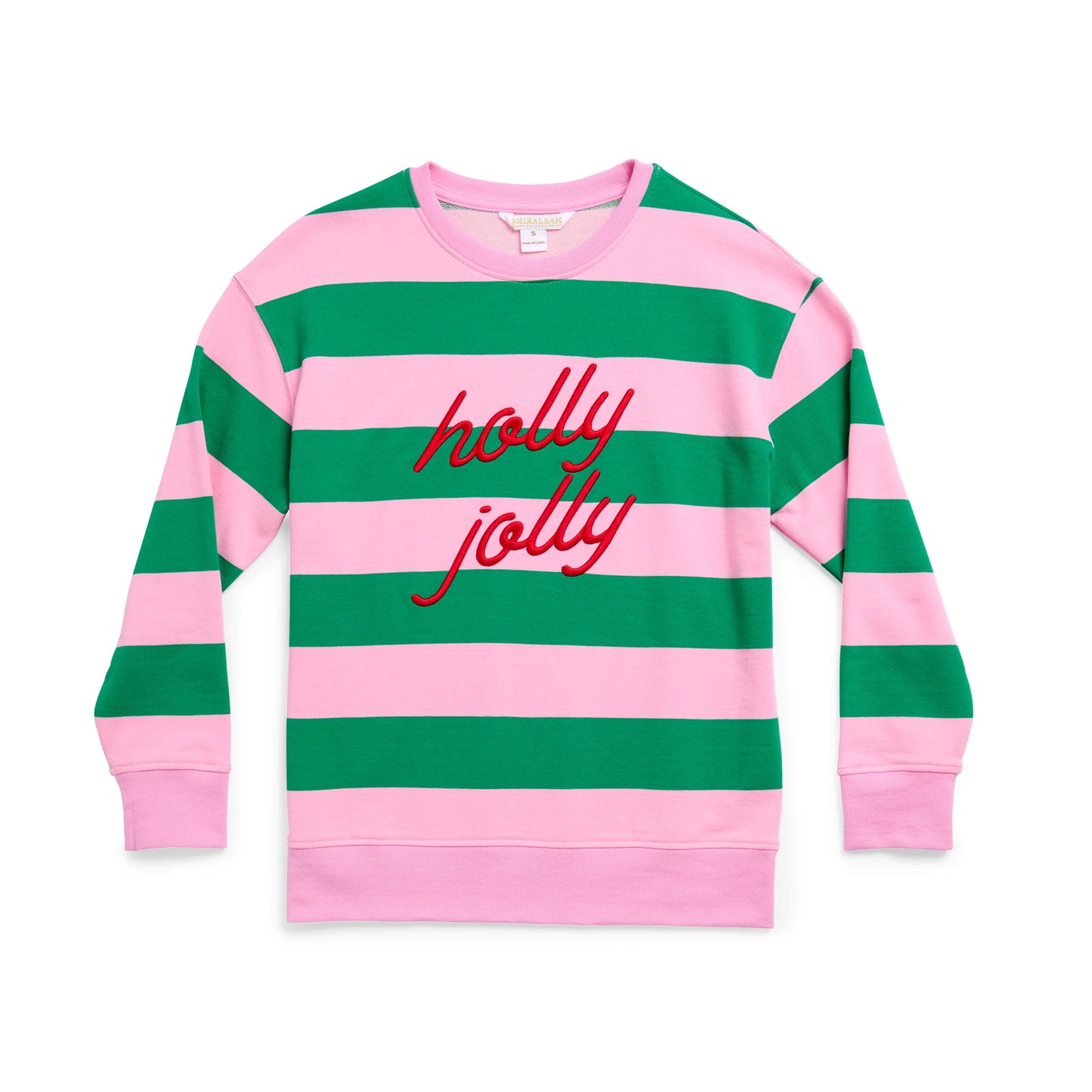 "Holly Jolly" Striped Classic Sweatshirt
