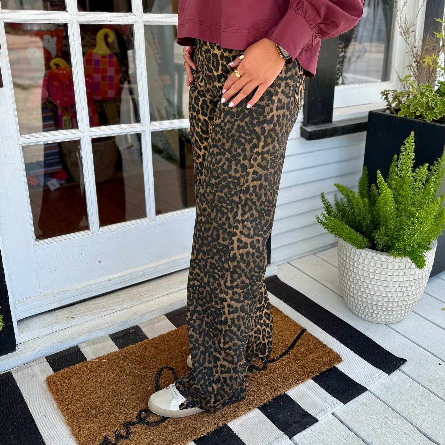 Jamie Leopard Jeans