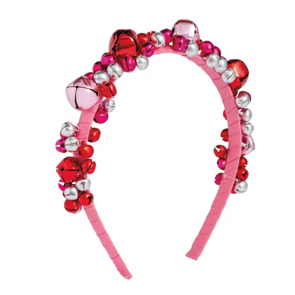 Pink & Red Jingle Bell Headband
