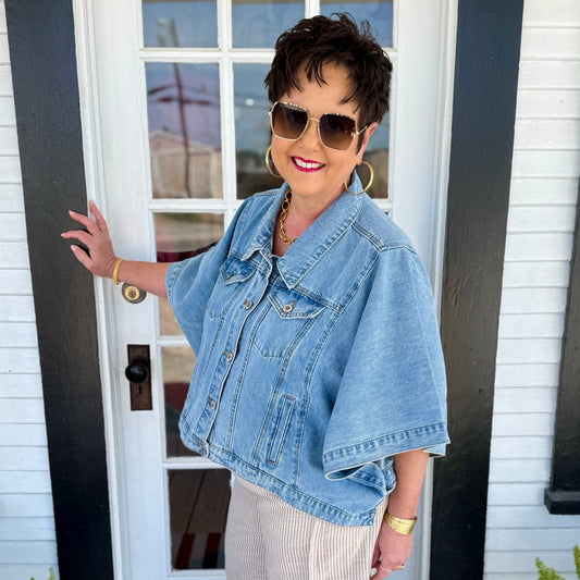 Taylor Denim Poncho