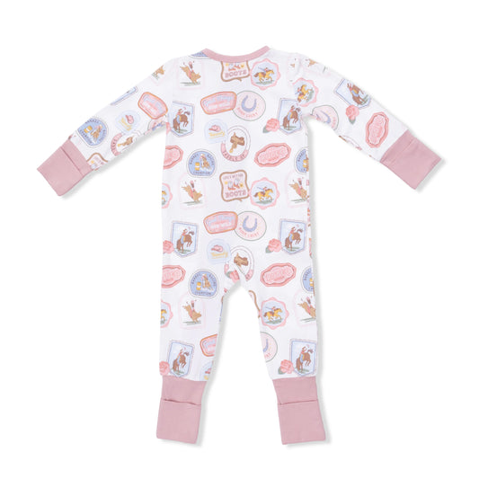 Rodeo Patches Pink| Convertible Romper