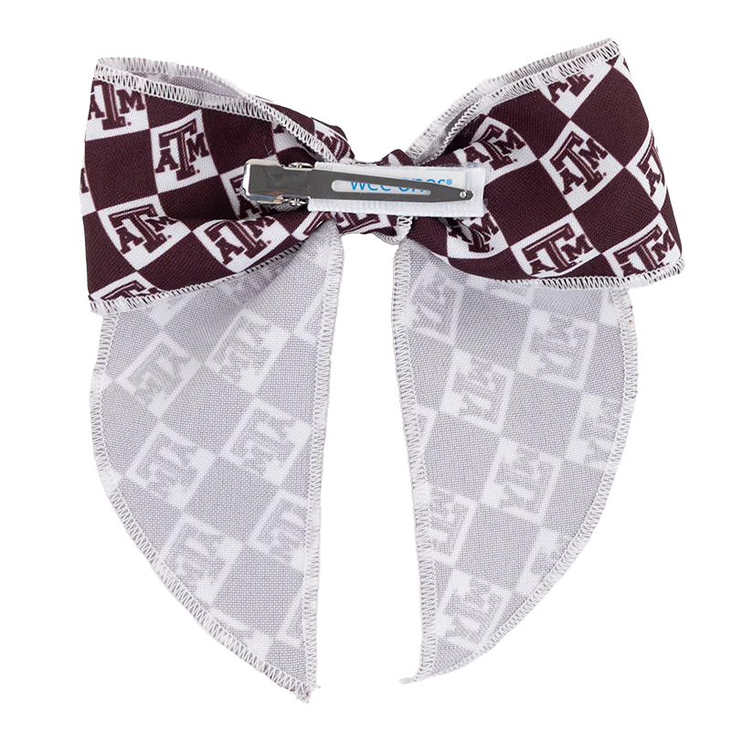 Texas A&M Divine Creations Medium College Checkerboard Bow