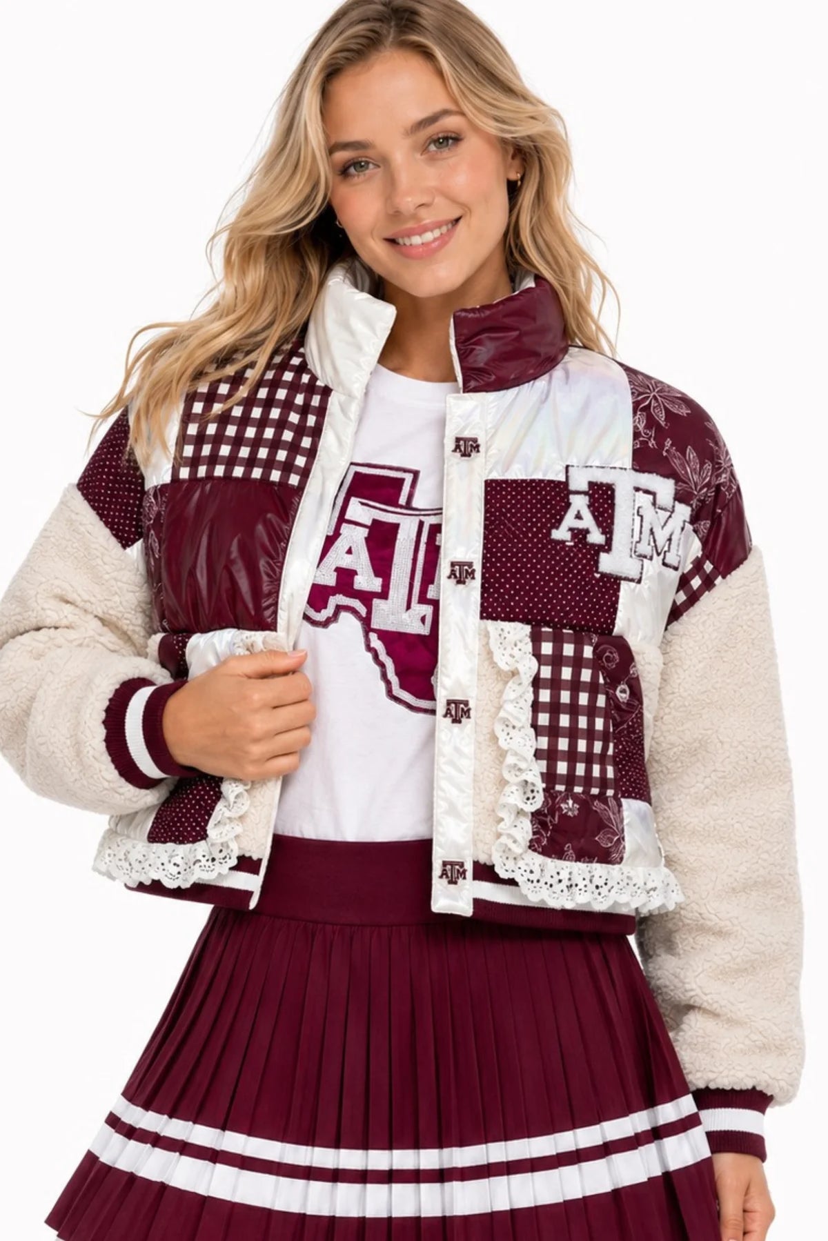 BC | Texas A&M Patchwork Sherpa Jacket