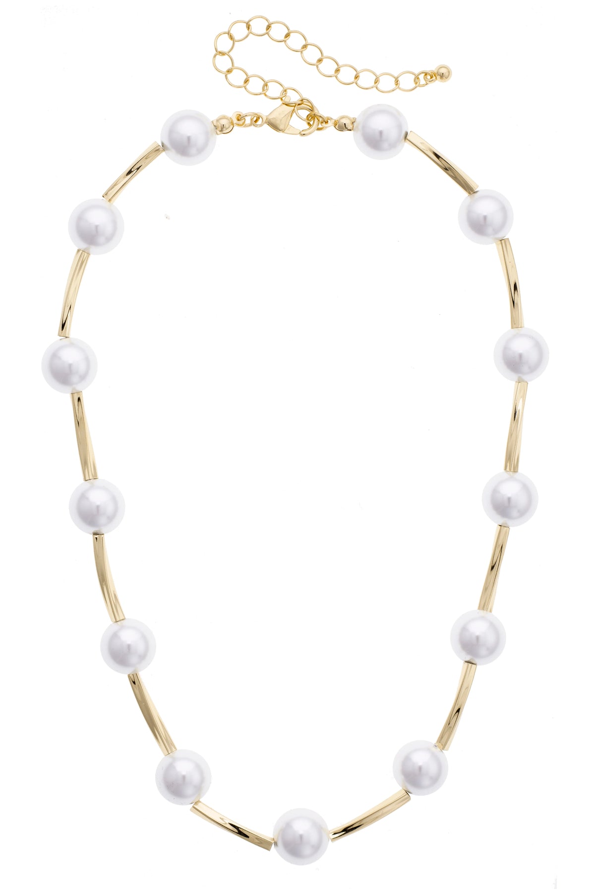 Simone Pearl Linked Necklace in Ivory