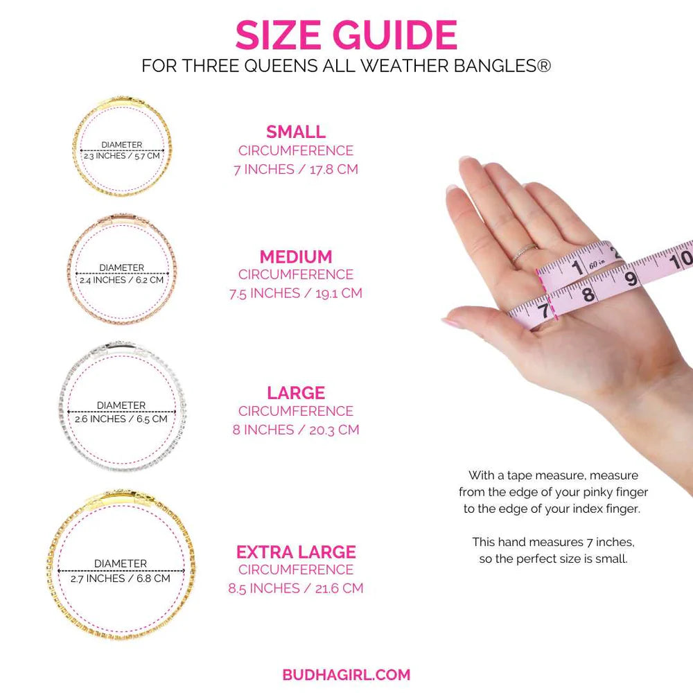 Three Queens All Weather Bangles® (AWB®) - Clear Crystal