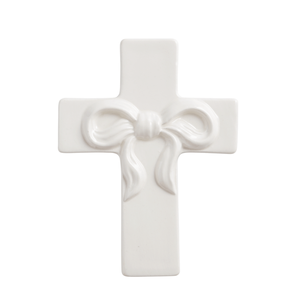 Small Bow Ceramic Cross