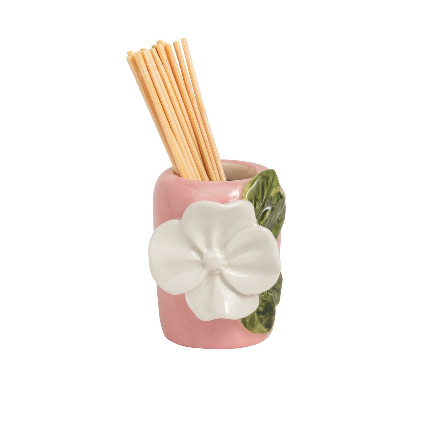 Pink Base Flower Toothpick Caddy Set