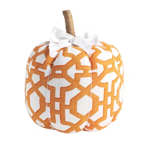 Medium Orange Patterned Pumpkin