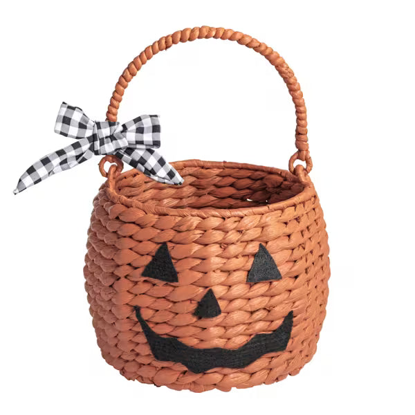 Orange Jack-O-Lantern Treat Basket