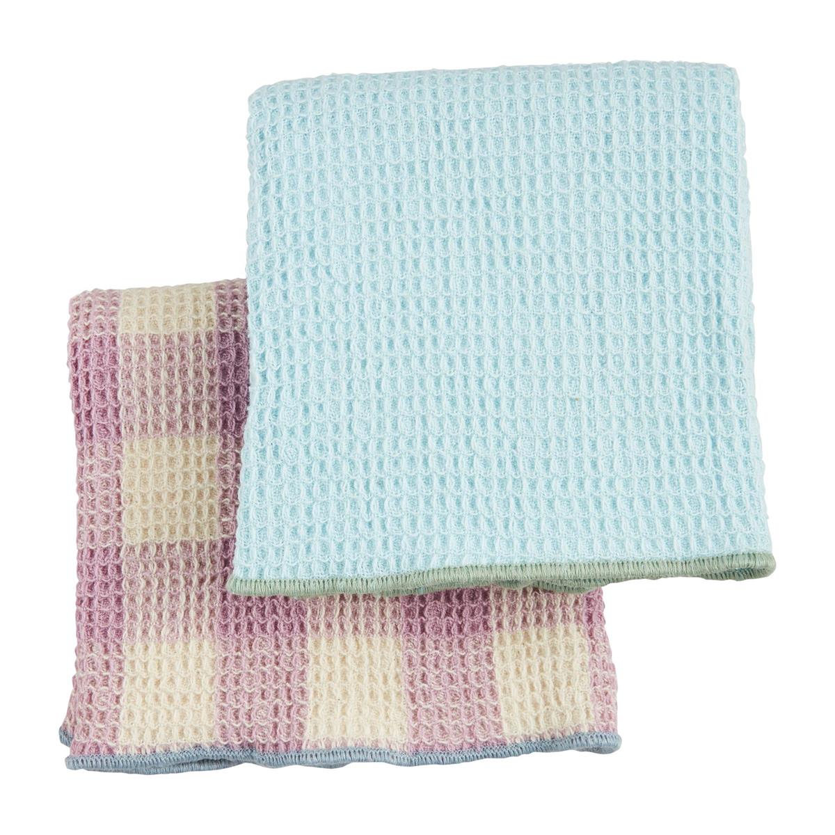 Blue Colorful Waffle Towels