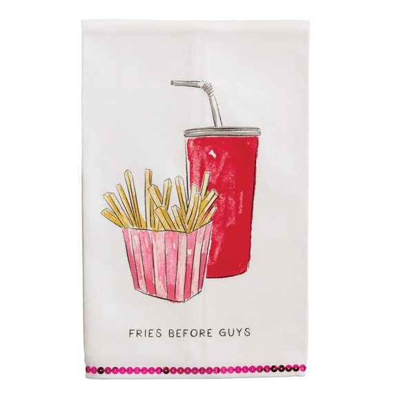 Fries Valentines Cotton Towel
