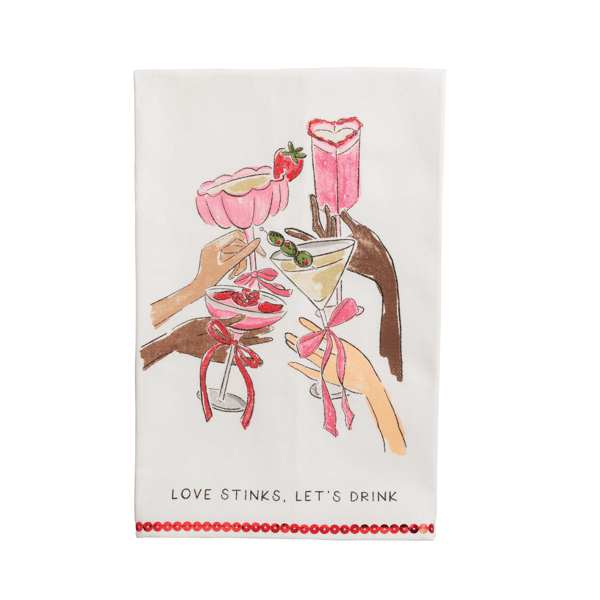 Drinks Valentines Cotton Towel