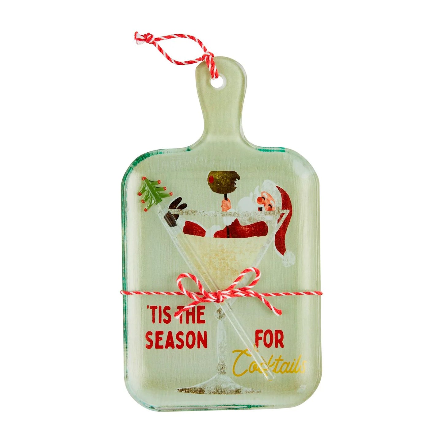 Santa Glass Bar Board Set