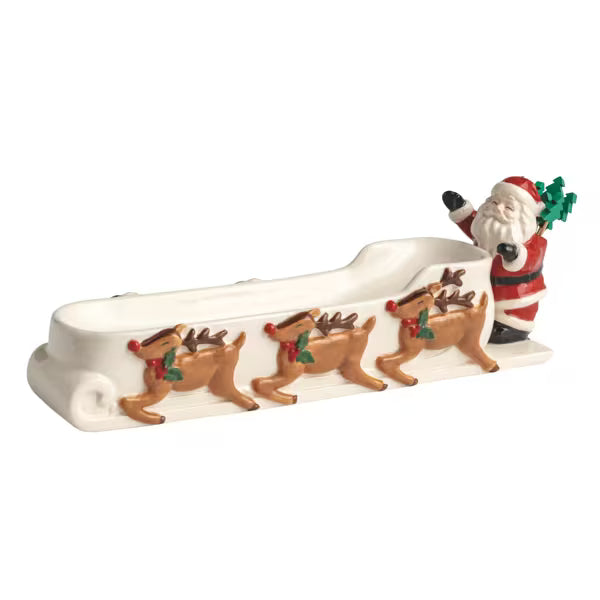Santa's Sleigh Cracker Dish And Toothpick Set