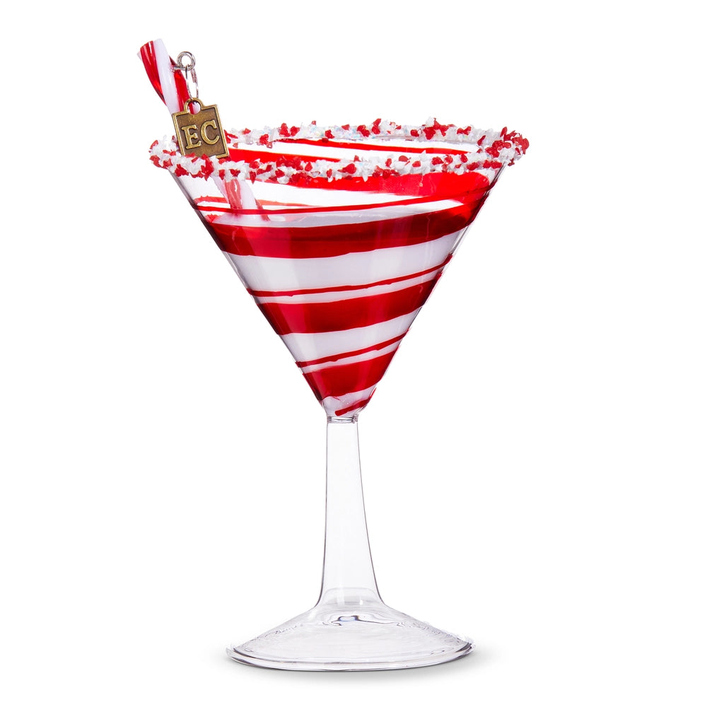EC 6" Peppermint Christmas Cocktail Ornament