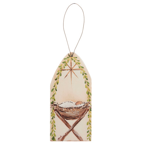 6" Jesus In Manger Ornament