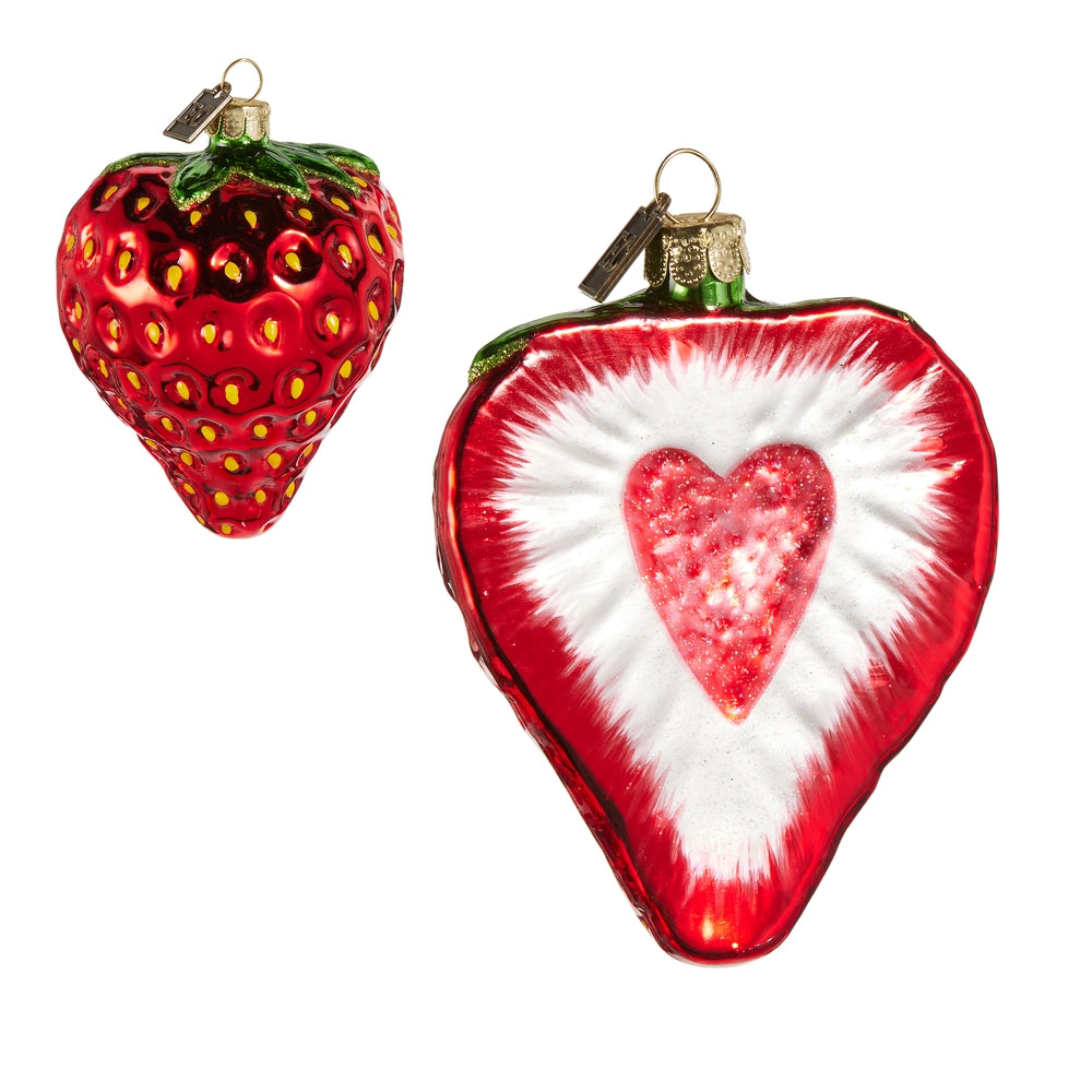 EC 3.5" Sweetheart Strawberry Ornament