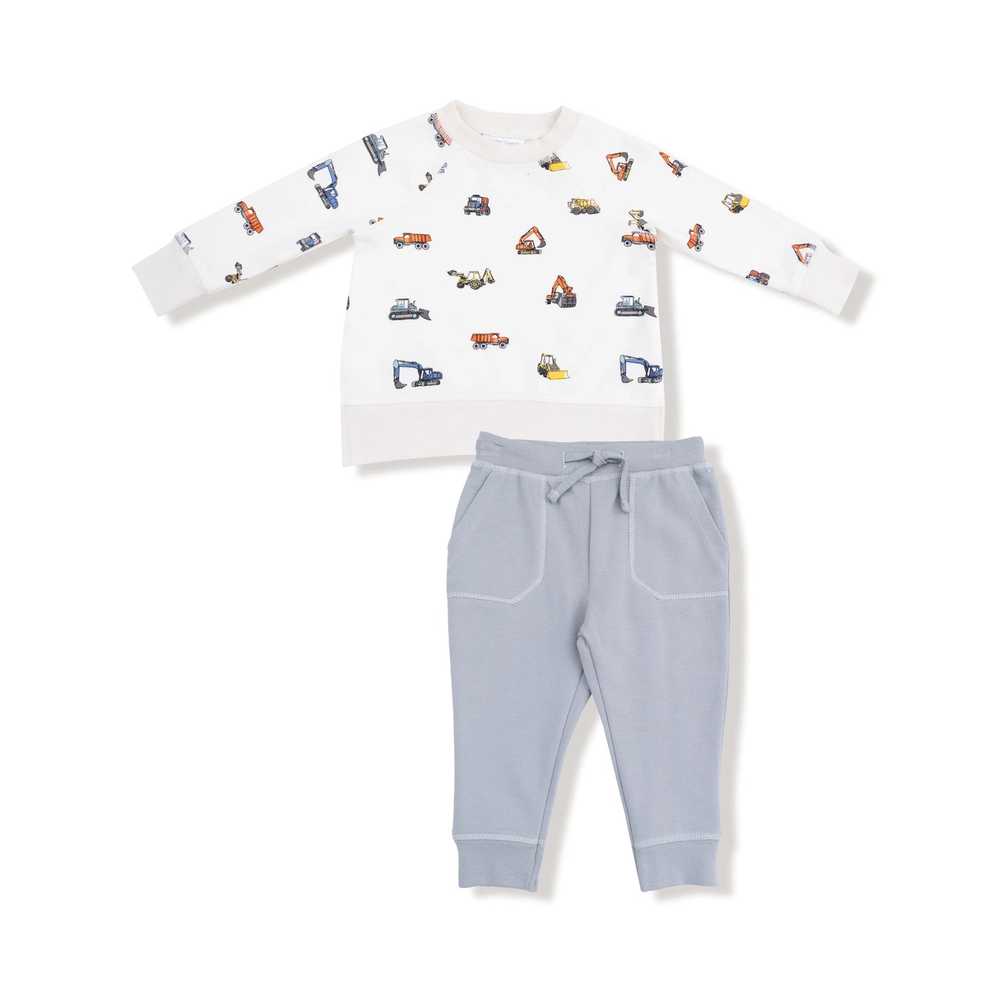 Construction Vehicles Raglan Sweatshirt and Jogger Set