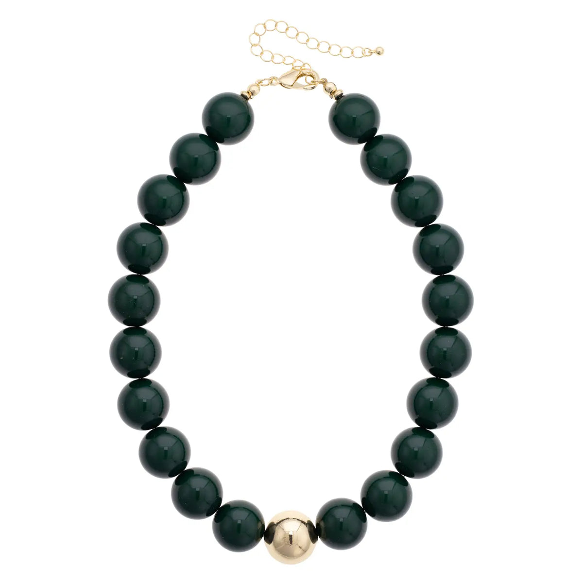 Marjorie Game Day Beaded Necklace | Green