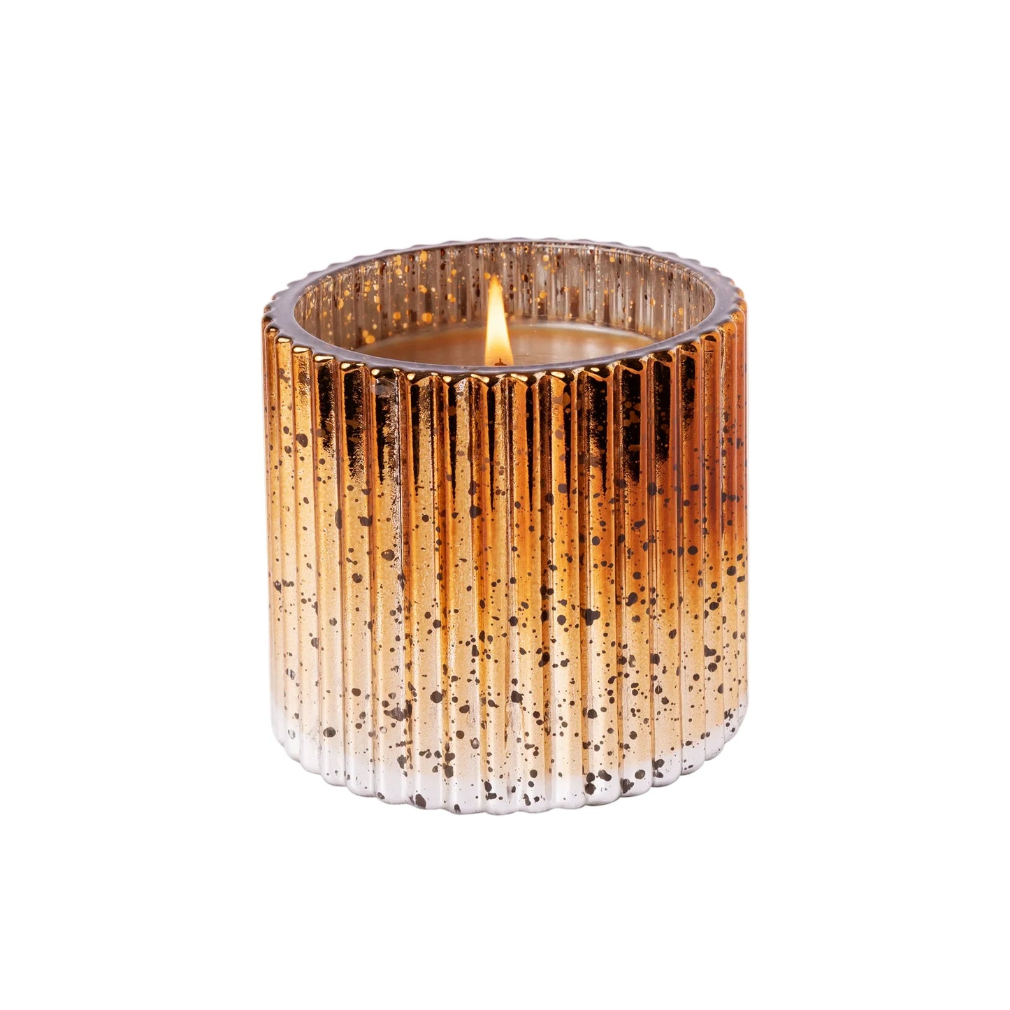 Cinnamon Cider - Plaid Ribbed Glass Candle - 9 oz