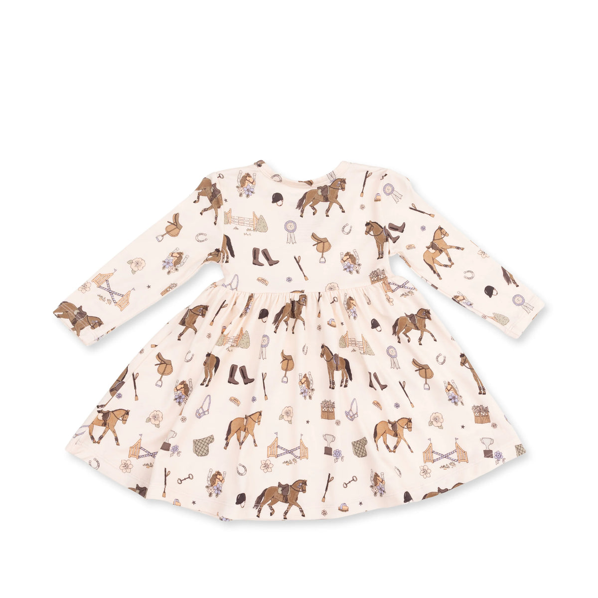 Pretty Equestrian I Twirly Long Sleeve Dress