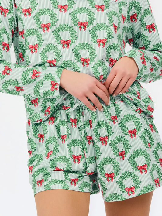 Women's Annie Shorts Set | Wreath & Ribbon