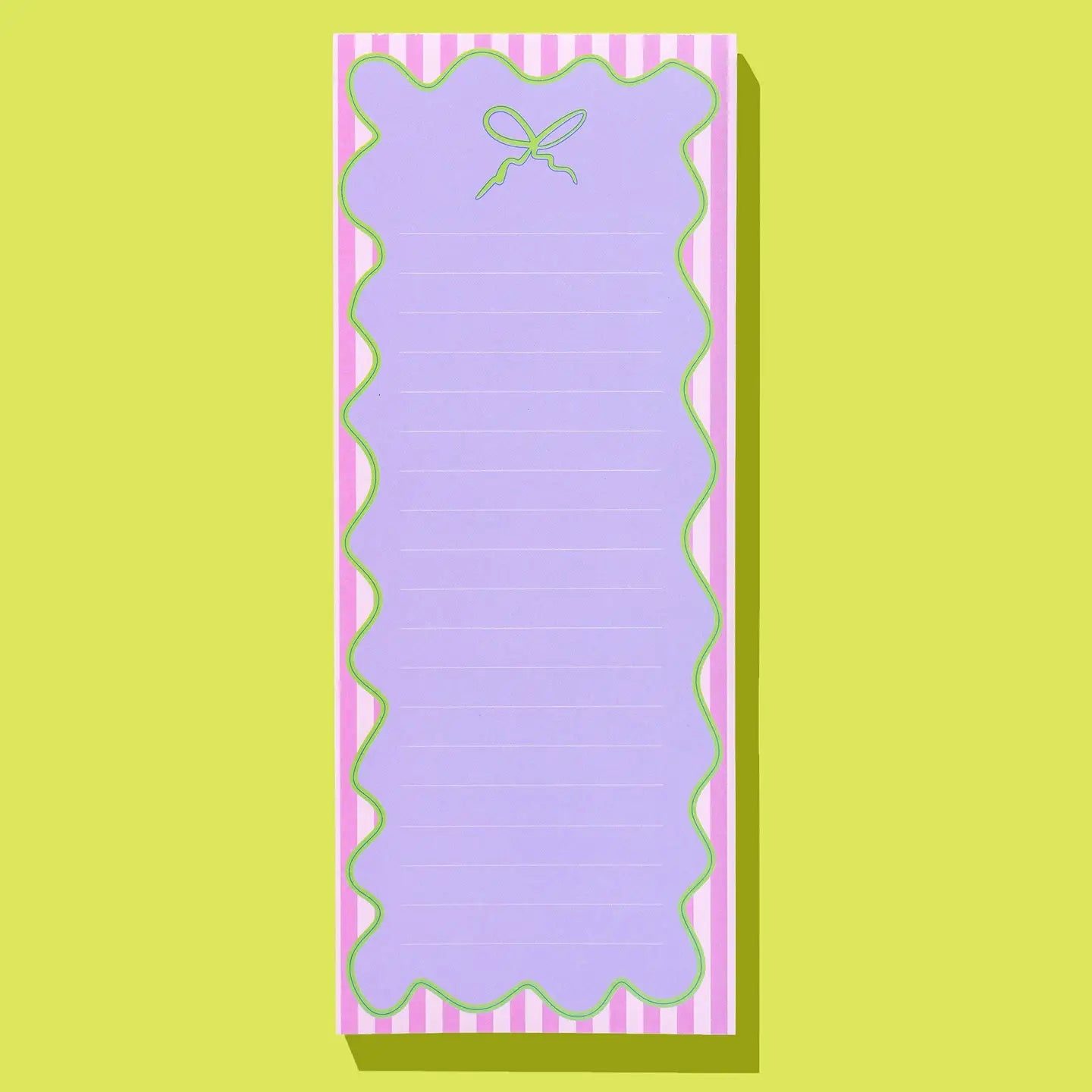 List Pad w/ Magnet - Green Ribbon + Bow