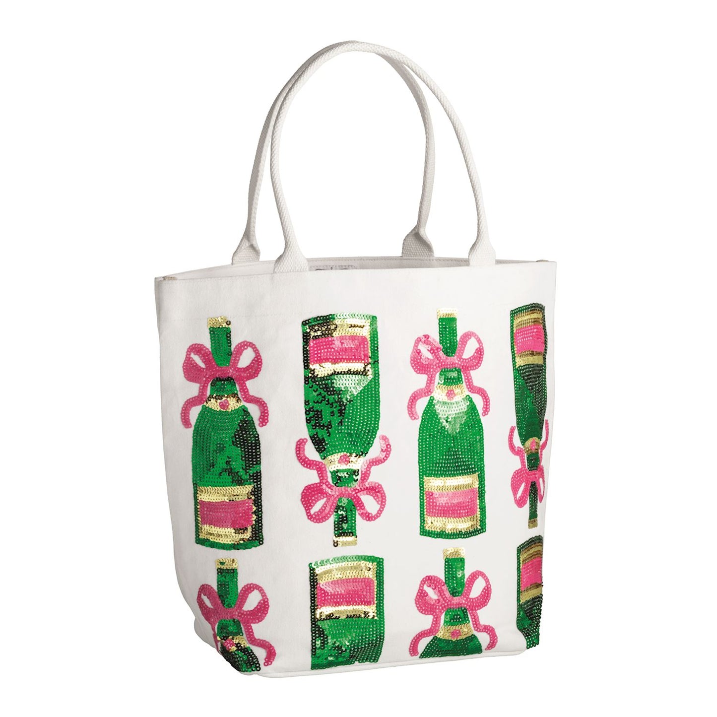 White Cheers Sparkle Tote