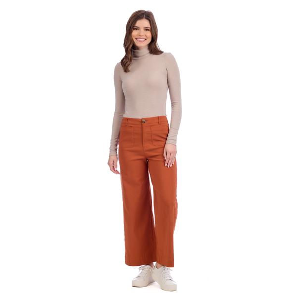 Jake Wide Leg Pant | Dark Orange