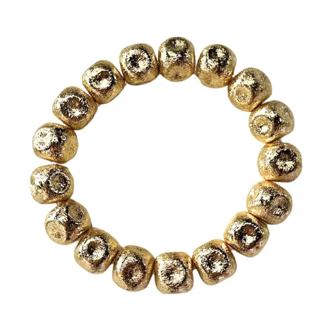 18K Gold Brushed Chunky Bracelet