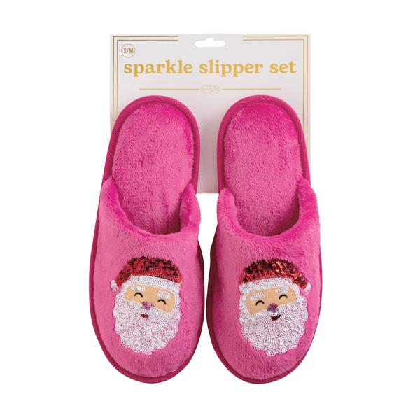 Holiday Sparkle Slippers | Santa