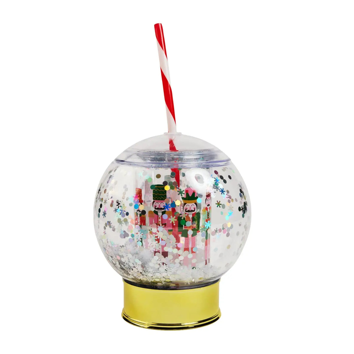 Packed Party Nutcracker Snow Globe Sipper Novelty Cup