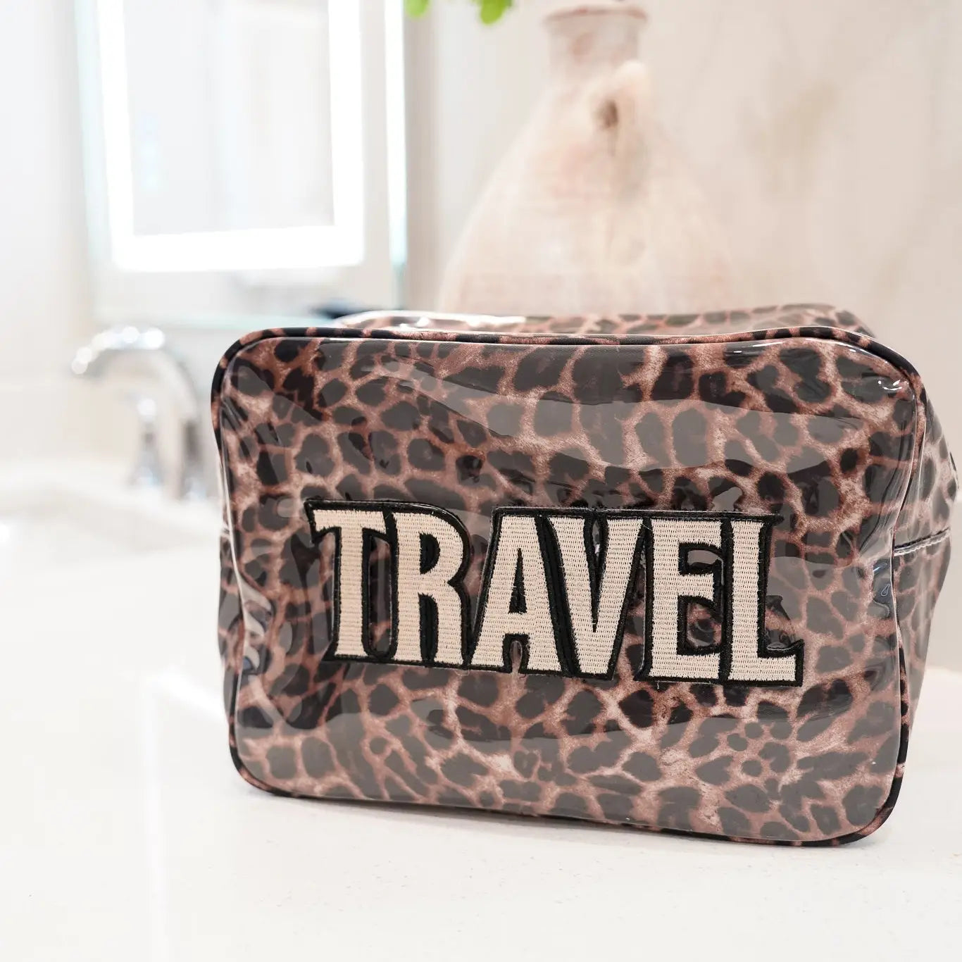 Travel - Leopard Clear Coat Xl Bag