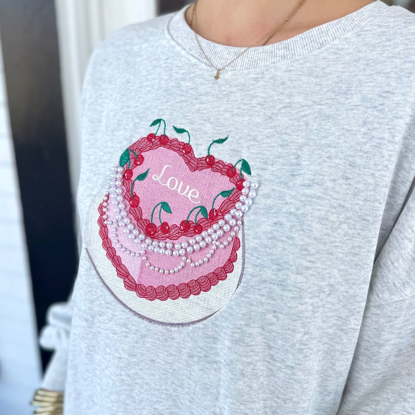 Heart Cake Pearl Sweater