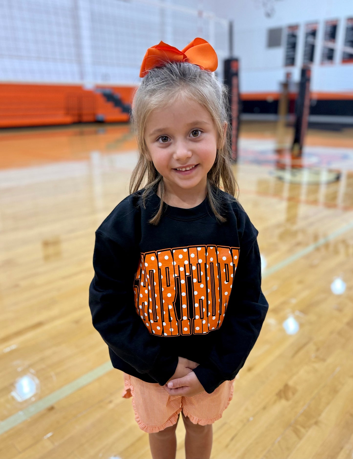 Shorthorns Polka Dot Crewneck | Youth