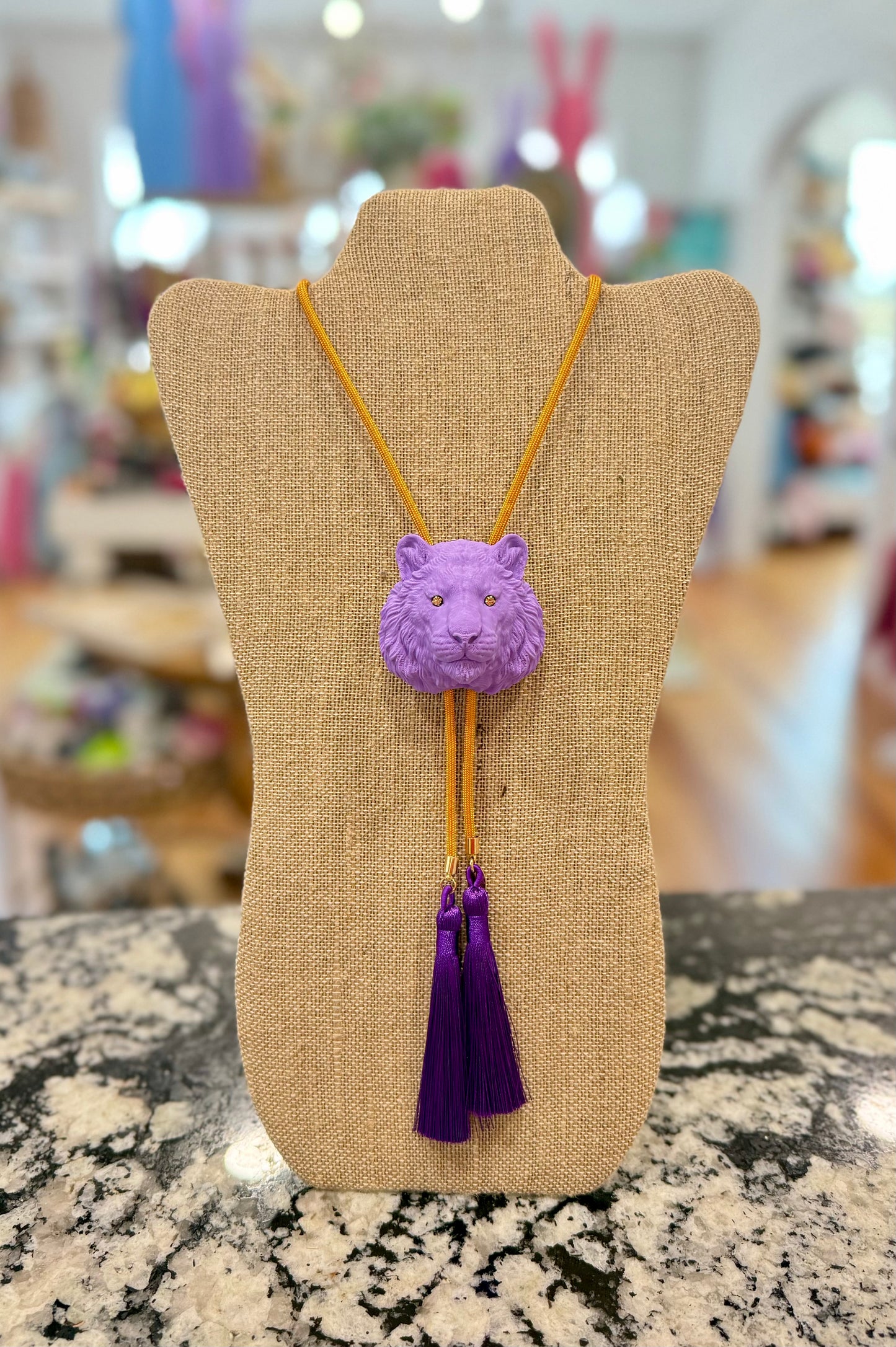 Tiger Bolo Lavender with Golden Yellow & Deep Purple