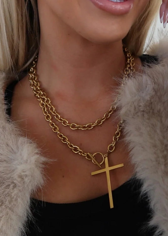 Wrap Around Cross Necklace