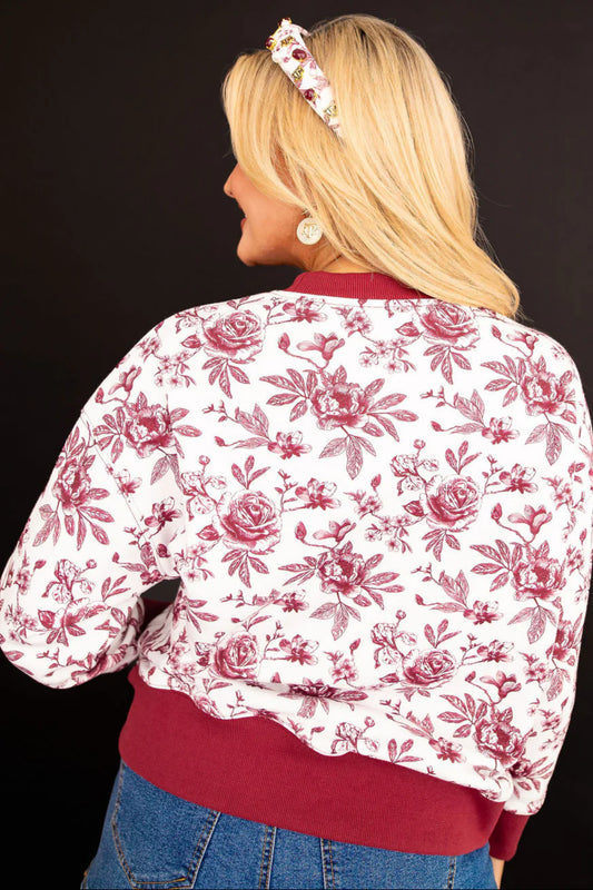 Texas A&M Floral Toile Sweatshirt