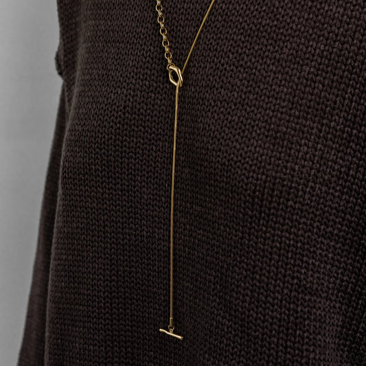 Waterproof Gold Dual Chain Toggle Necklace