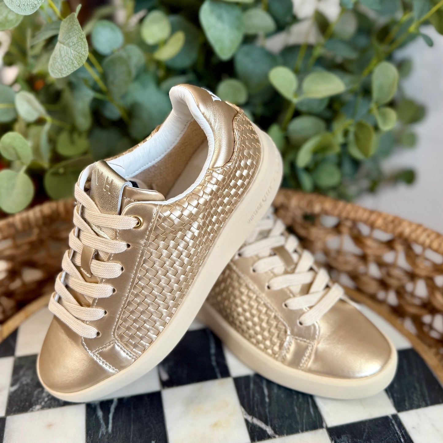 Luna 2 Gold Woven | Vintage Havana