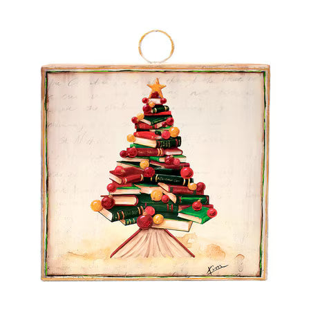 Mini Art Book Stack Christmas Tree