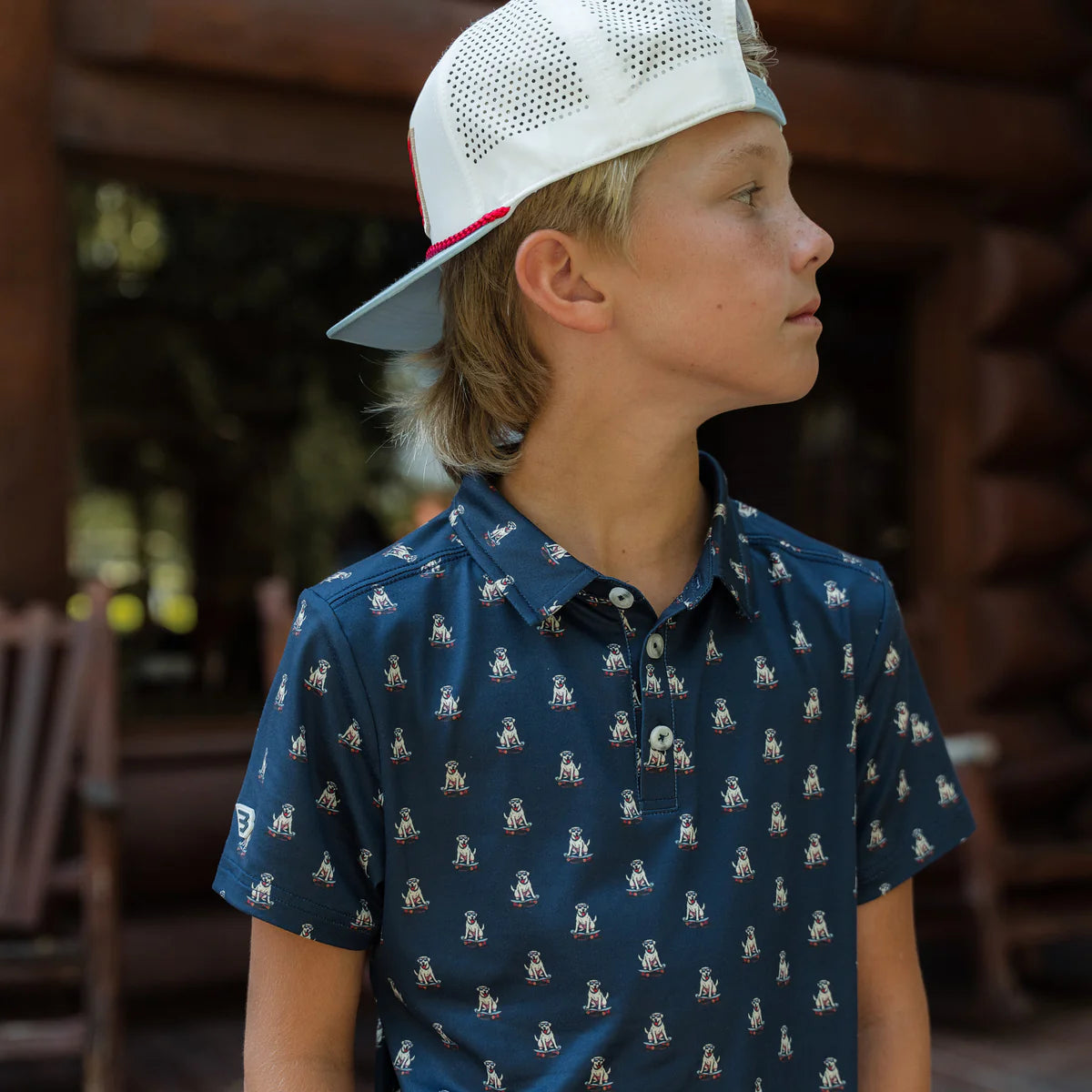 Youth Performance Polo | Skate Dog