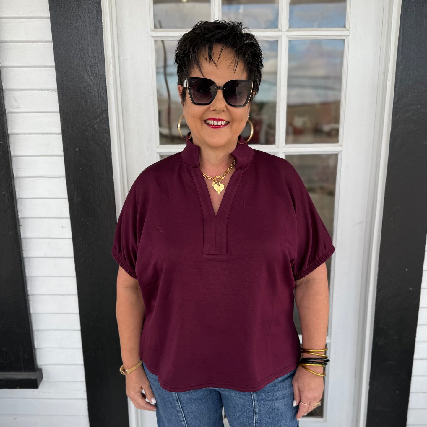 Jennifer Top | Maroon