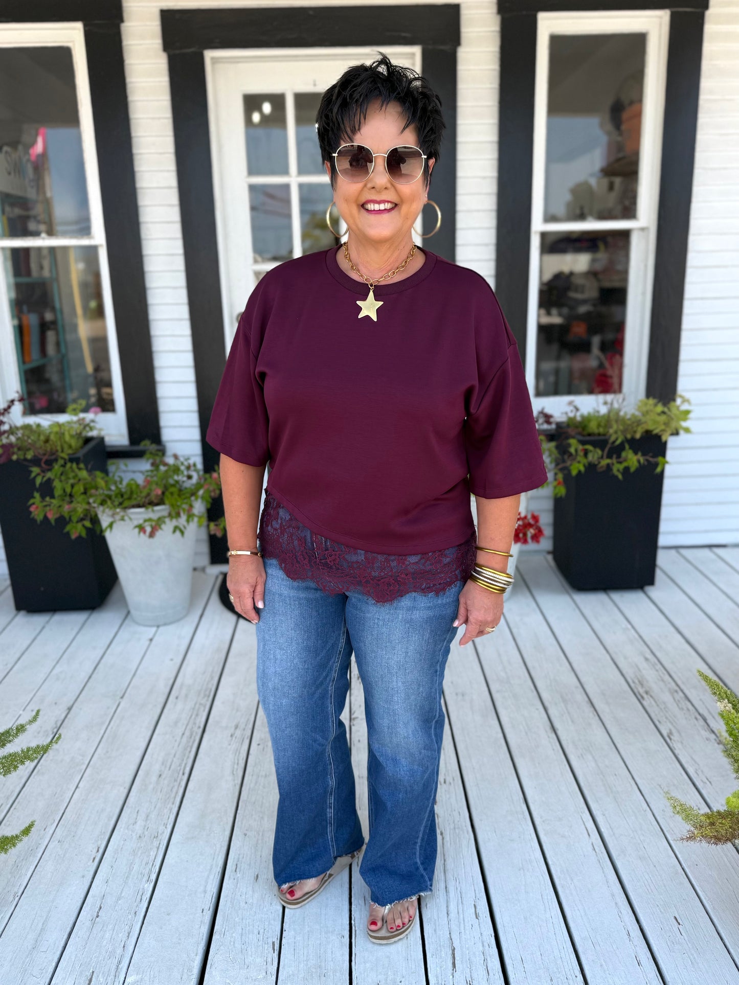 Paige Top | Maroon