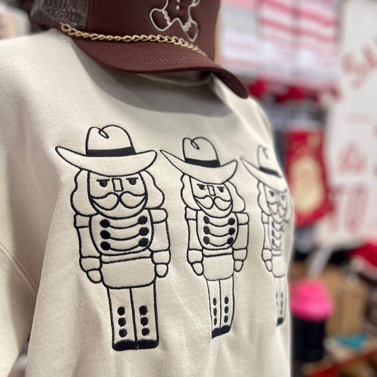 Nutcracker Trio Embroidered Sweatshirt
