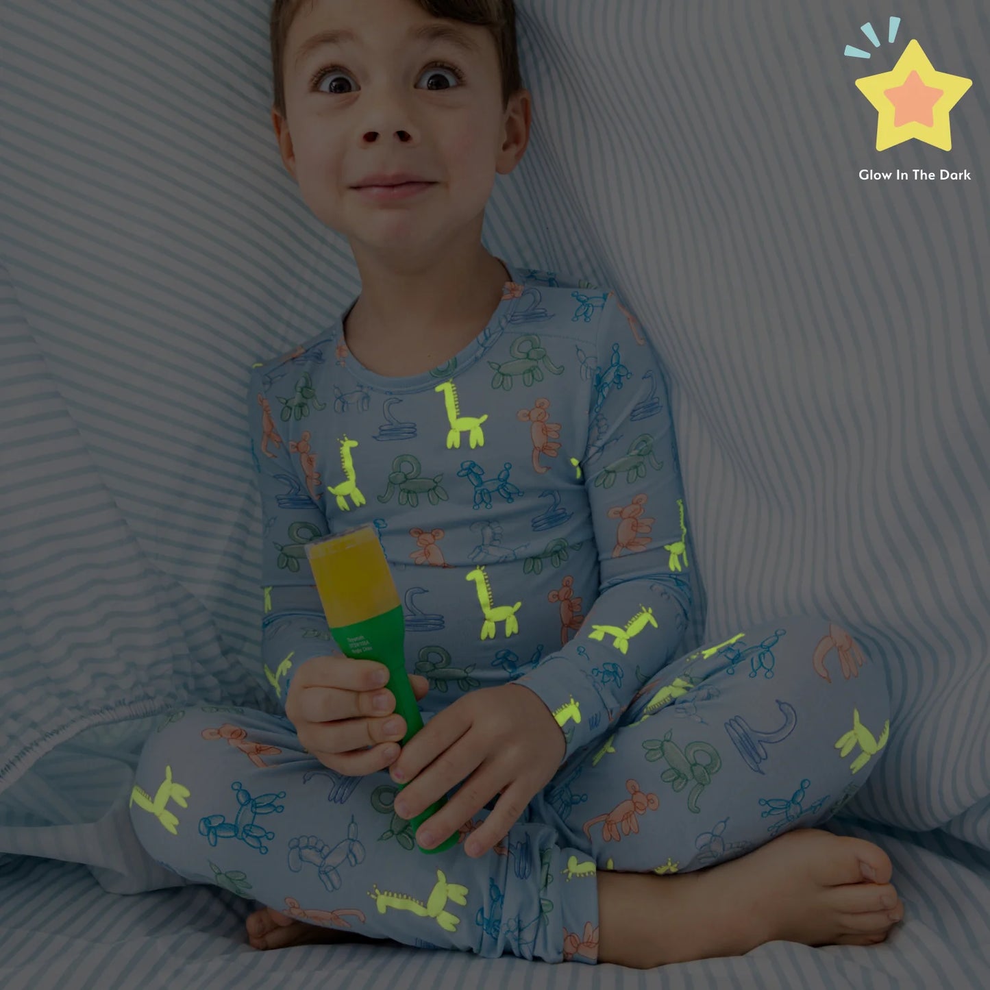 Blue Party Animals Glow in the Dark | Modal Magnetic PJ Set