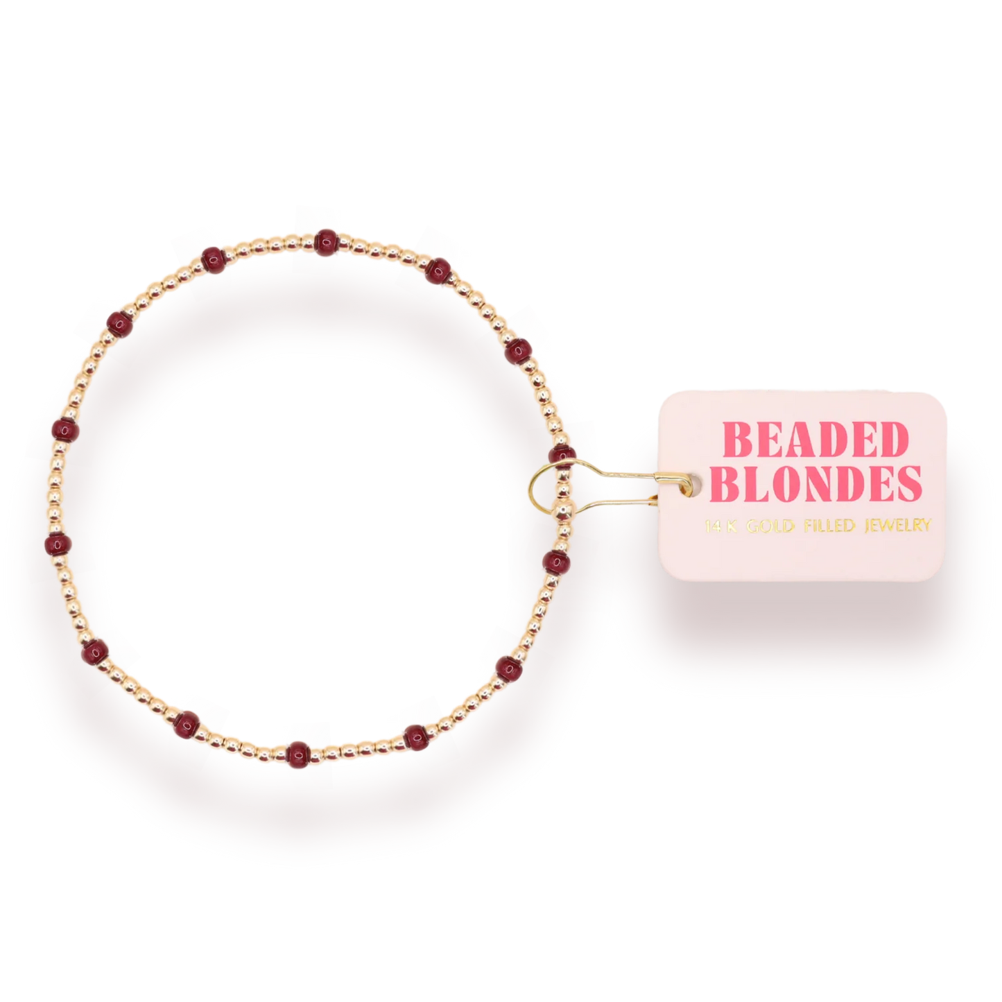 Maroon Dainty Poppi Bracelet | Extended
