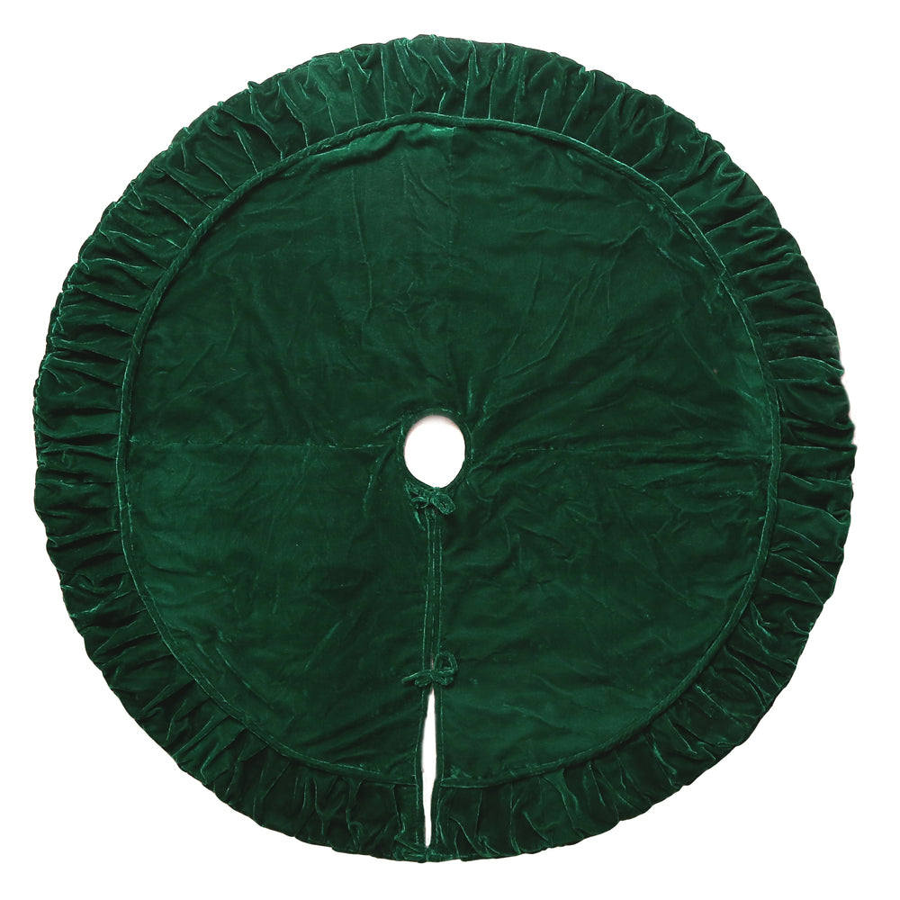 Vickerman Plush Velvet Christmas Tree Skirt