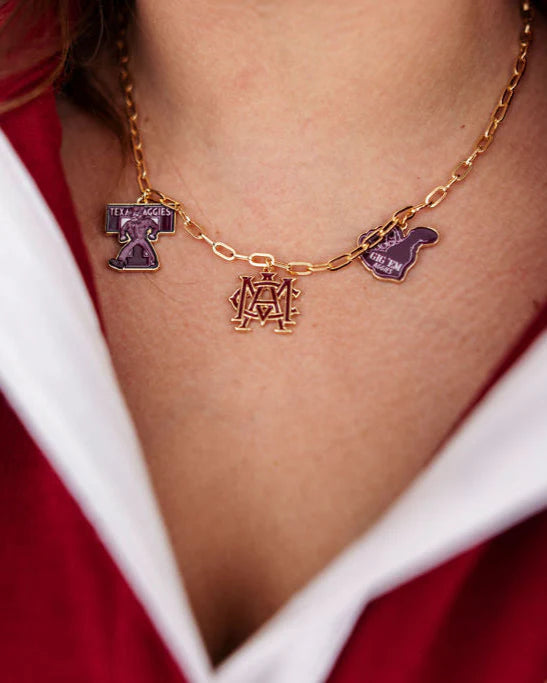 College Vault Texas A&M Charm Necklace